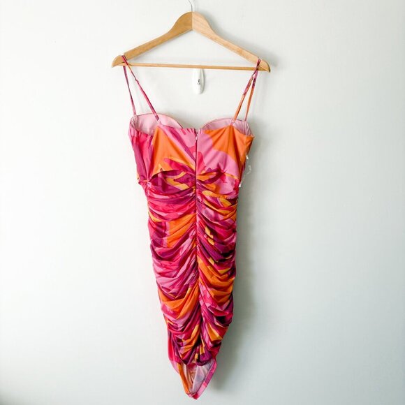 Princess Polly Corset Charmie Mini Dress Pink Orange Size 8 - Picture 6 of 8